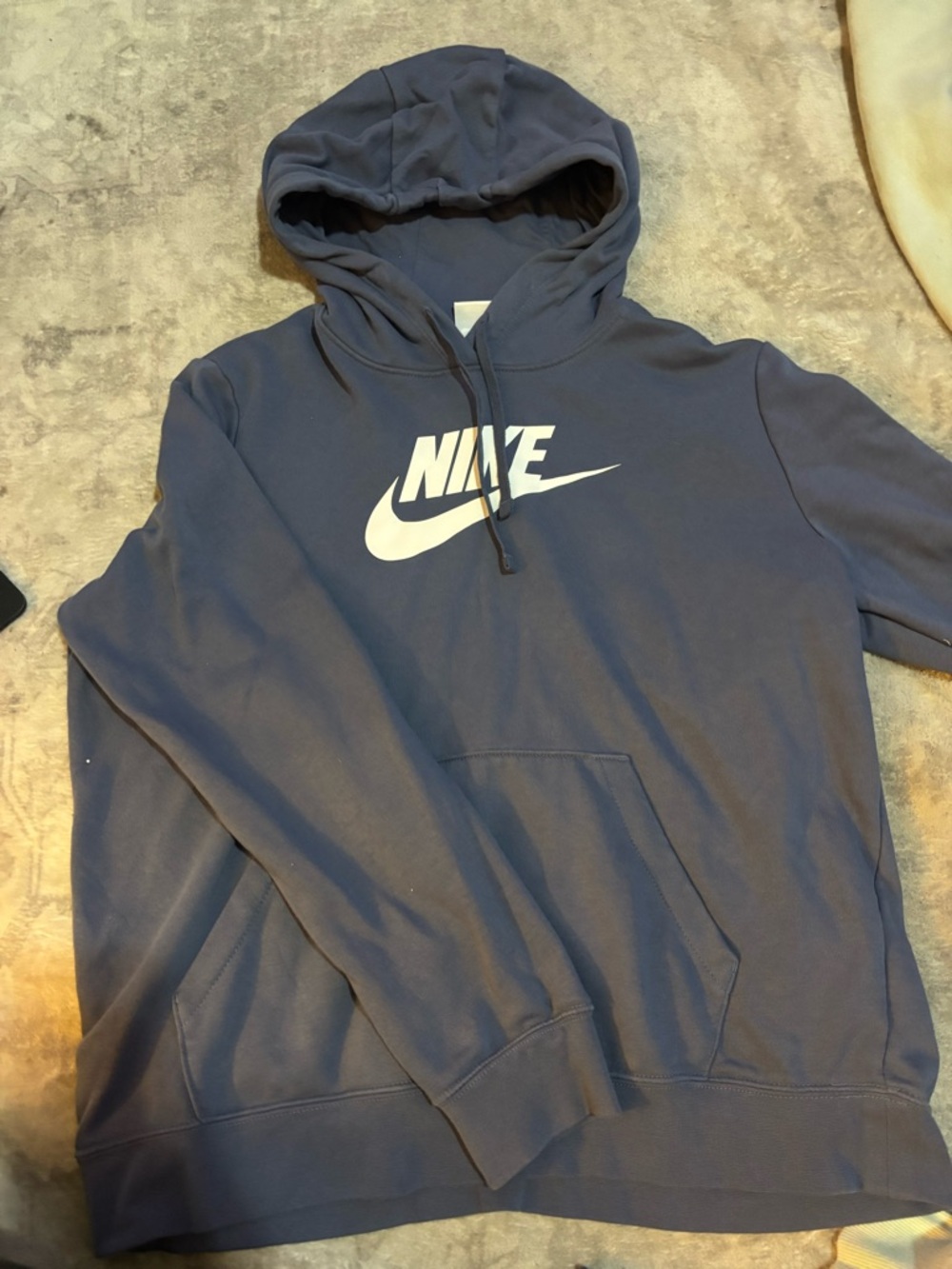 Nike Dark Blue Hoodie with White Logo